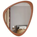 asymmetrical irregular wall walnut wood frame